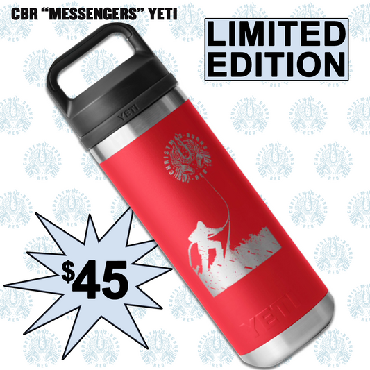 Christmas Burns Red V Yeti Rambler 18oz Bottle