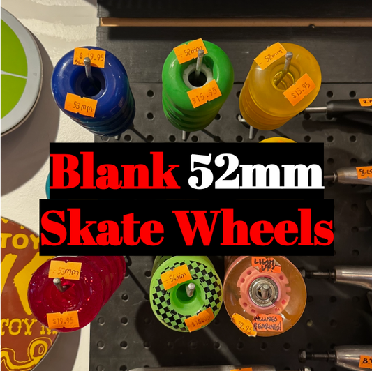 Blank 52mm Skate Wheels (4pk) - Multiple Colors Available