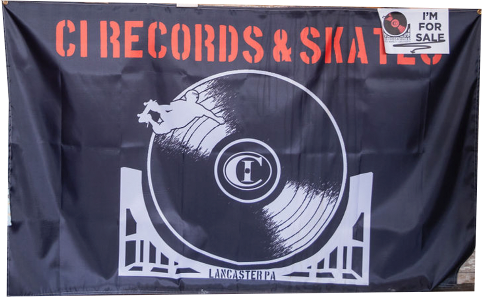 CI Records & Skates Wall Flag 3’ x 5’