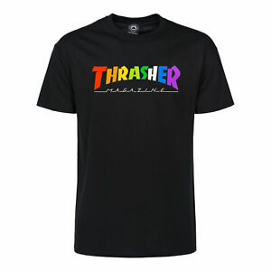 Thrasher Rainbow Mag Logo Tee Black