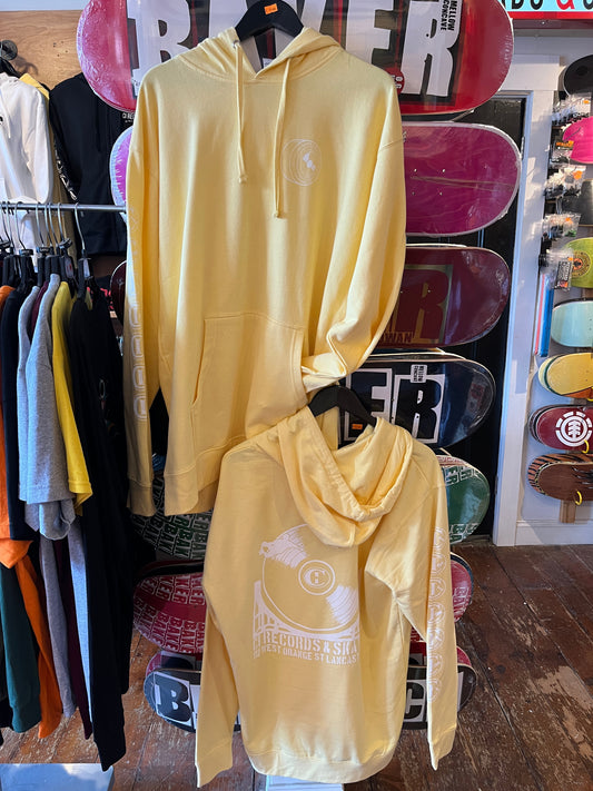 CI Records & Skates Hoodie - Light Yellow