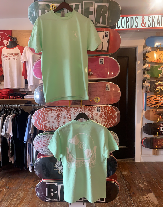 CI Records & Skates Tee - Mint Green